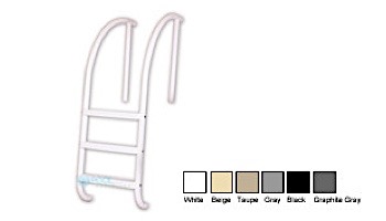 Saftron Triton Series 3-Step Deck Mounted Ladder | .25" Thickness 1.90" OD | 24"W x 60"H | Gray | PTL-224-3S-G