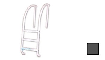 Saftron Triton Series 3-Step Deck Mounted Ladder | .25" Thickness 1.90" OD | 24"W x 60"H | Gray | PTL-224-3S-G