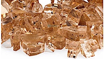 American Fireglass One Fourth Inch Premium Collection | Champagne Reflective Fire Glass | 10 Pound Jar | AFF-CHAMRF-J