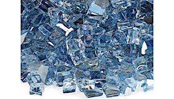 American Fireglass One Fourth Inch Premium Collection | Blue Reflective Fire Glass | 10 Pound Jar | AFF-PABLRF-J