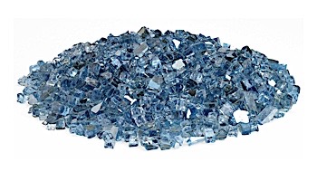 American Fireglass One Fourth Inch Premium Collection | Blue Reflective Fire Glass | 10 Pound Jar | AFF-PABLRF-J