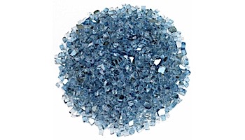 American Fireglass One Fourth Inch Premium Collection | Blue Reflective Fire Glass | 10 Pound Jar | AFF-PABLRF-J