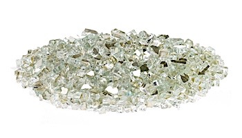 American Fireglass One Fourth Inch Premium Collection | Platinum Reflective Fire Glass | 10 Pound Jar | AFF-PLATRF-J