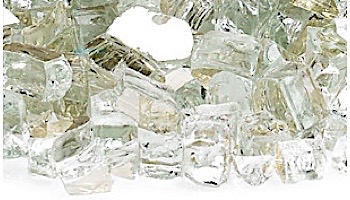 American Fireglass One Fourth Inch Premium Collection | Platinum Reflective Fire Glass | 10 Pound Jar | AFF-PLATRF-J