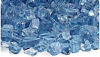 American Fireglass One Fourth Inch Classic Collection | Blue Fire Glass | 10 Pound Jar | AFF-PABL-J