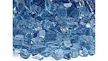 American Fireglass One Fourth Inch Classic Collection | Blue Fire Glass | 10 Pound Jar | AFF-PABL-J