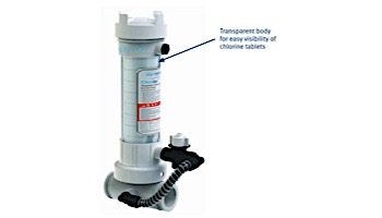 AquaStar ChemStar Clear In-line Automatic Chlorinator Tab Feeder | CH100CLR