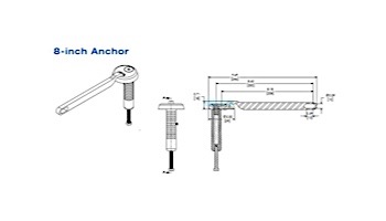 S.R Smith Lane line Anchor Stainless Steel | 8" | 17-61-200 17-61-200S