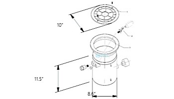 CMP AquaLevel Automatic Water Leveler for New Construction Only | Square Gray Lid & Collar | 25504-301-000