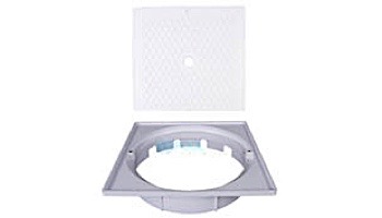 Custom Molded Square Skimmer Cover & Collar | White | 25538-900-000