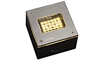 in-lite FLH-LED008 Fixture LED Ground Light | Warm White Light | 12V 2W | Stainless Steel Plate | 1200508