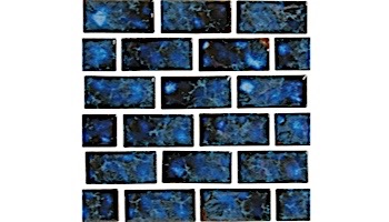 National Pool Tile Meridian Series 1x2 | Electric Blue | MRD-ELECTRIC1X2
