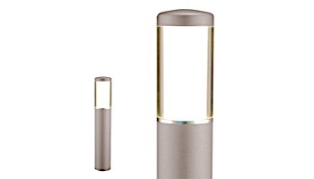 in-lite LIV LOW LED Bollard Light | Height 15"  | 12V 2W | Rose Silver | 10201750