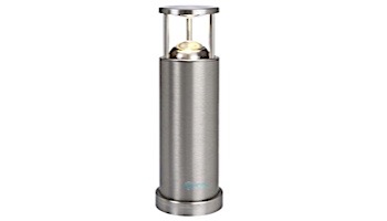 in-lite FISH EYE LOW LED Bollard Light | Height 13.38" | 12V 5W | Silver Stainless Steel | 1300190