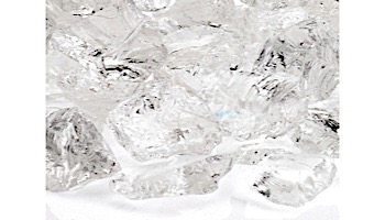 American Fireglass Medium Recycled Glass Collection | Ice Fire Glass | 55 Pound | CG-ICE-M-55