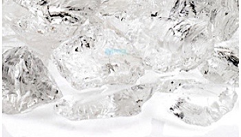 American Fireglass Medium Recycled Glass Collection | Ice Fire Glass | 55 Pound | CG-ICE-M-55