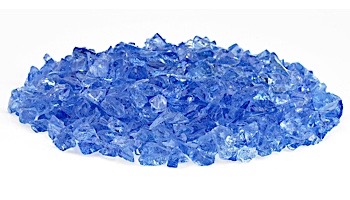 American Fireglass Small Recycled Glass Collection | Light Blue Fire Glass | 10 Pound Jar | CG-LTBLUE-J