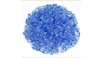 American Fireglass Small Recycled Glass Collection | Light Blue Fire Glass | 10 Pound Jar | CG-LTBLUE-J