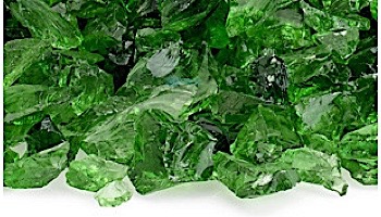 American Fireglass Small Recycled Glass Collection | Light Green Fire Glass | 10 Pound Jar | CG-LTGREEN-J