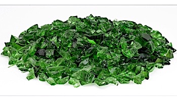 American Fireglass Small Recycled Glass Collection | Light Green Fire Glass | 10 Pound Jar | CG-LTGREEN-J