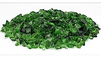 American Fireglass Small Recycled Glass Collection | Light Green Fire Glass | 10 Pound Jar | CG-LTGREEN-J