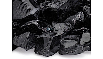 American Fireglass Medium Recycled Glass Collection | Onyx Fire Glass | 55 Pounds | CG-ONYX-M-55