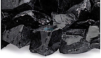 American Fireglass Medium Recycled Glass Collection | Onyx Fire Glass | 55 Pounds | CG-ONYX-M-55