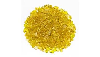 American Fireglass Small Recycled Glass Collection | Yellow Fire Glass | 10 Pound Jar | CG-YELLOW-J