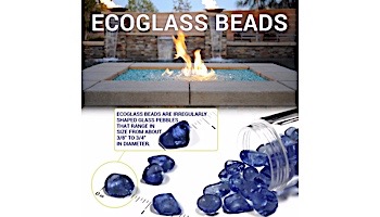 American Fireglass Eco Glass Collection | Crystal White Glass Beads | 10 Pound Jar | ECO-WHT-J