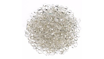 American Fireglass Eco Glass Collection | Crystal White Glass Beads | 10 Pound Jar | ECO-WHT-J