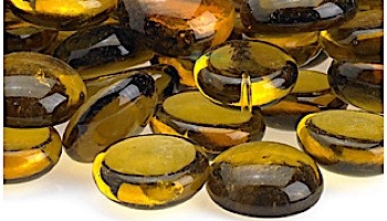 American Fireglass Half Inch Fire Beads Collection | Caramel Fire Beads | 10 Pound Jar | FB-CAR-J