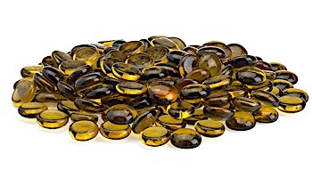 American Fireglass Half Inch Fire Beads Collection | Caramel Fire Beads | 10 Pound Jar | FB-CAR-J