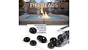 American Fireglass Half Inch Fire Beads Collection | Glacier Ice Fire Beads | 10 Pound Jar | FB-GLA-J