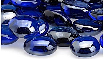 American Fireglass Half Inch Fire Beads Collection | Royal Blue Luster Fire Beads | 10 Pound Jar | FB-ROYLST-J