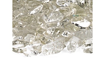 American Fireglass Eco Glass Collection | Crystal White Glass Beads | 25 Pounds | ECO-WHT-25