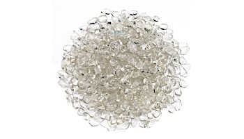 American Fireglass Eco Glass Collection | Crystal White Glass Beads | 55 Pounds | ECO-WHT-55
