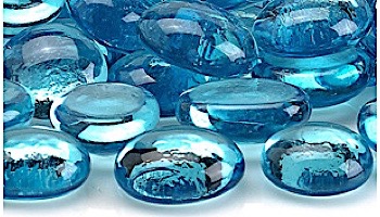 American Fireglass Half Inch Fire Beads Collection | Aqua Blue Fire Beads | 10 Pound Jar | FB-AQU-J
