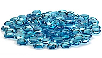 American Fireglass Half Inch Fire Beads Collection | Aqua Blue Fire Beads | 10 Pound Jar | FB-AQU-J
