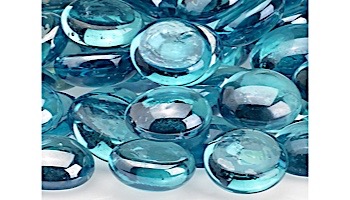 American Fireglass Half Inch Fire Beads Collection | Aqua Blue Luster Fire Beads | 25 Pounds | FB-AQULST-25