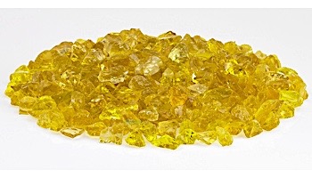 American Fireglass Medium Recycled Glass Collection | Yellow Fire Glass | 55 Pounds | CG-YELLOW-M-55