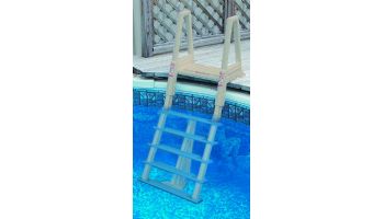 Confer Plastics Heavy Duty In-Pool Ladder with Barrier | Pool to Deck | 6000X