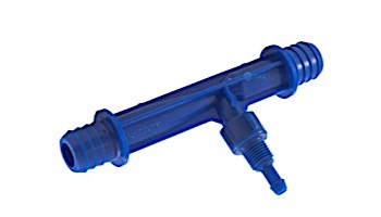 DEL #978 Mazzei Injector Kynar with Check Valve | 1" NPT, 1/2" MPT | Blue | 7-0515