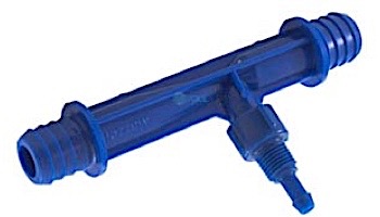 DEL #978 Mazzei Injector Kynar with Check Valve | 1" NPT, 1/2" MPT | Blue | 7-0515