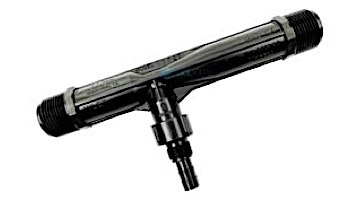 DEL #1583-A Mazzei Injector Kynar with Check Valve | 1-1/2" NPT, 1/2" MPT | Black | 7-0378