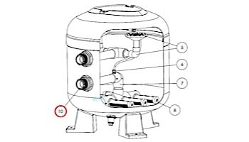 Hayward Bulkhead Fitting Assembly (HCF302T, HCF342T, HCF362T) | HCXFBFA1000