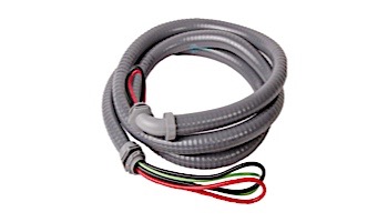 DiversiTech Electrical Whip Kit | 1/2" Flex Conduit 6' Long 4-Wire for 220V or 110V | 12 Gauge Solid Wire | Complete with Electrical Ends | 6-12-6NM4SWP
