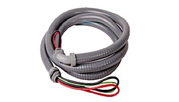 DiversiTech Electrical Whip Kit | 1/2" Flex Conduit 6' Long 4-Wire for 220V or 110V | 12 Gauge Solid Wire | Complete with Electrical Ends | 6-12-6NM4SWP