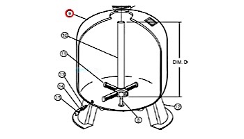 Pentair Tank and Foot Assembly with Buttress Thread | Black | 155342