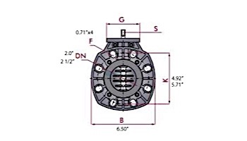 Fluidra USA 2"-2 1/2" Butterfly Valve 150 PSI EPDM Seal, Zinc Shaft | 02581