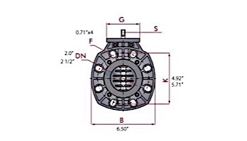 Fluidra USA 2" Butterfly Valve 150 PSI EPDM Seal, Zinc Shaft | 02581